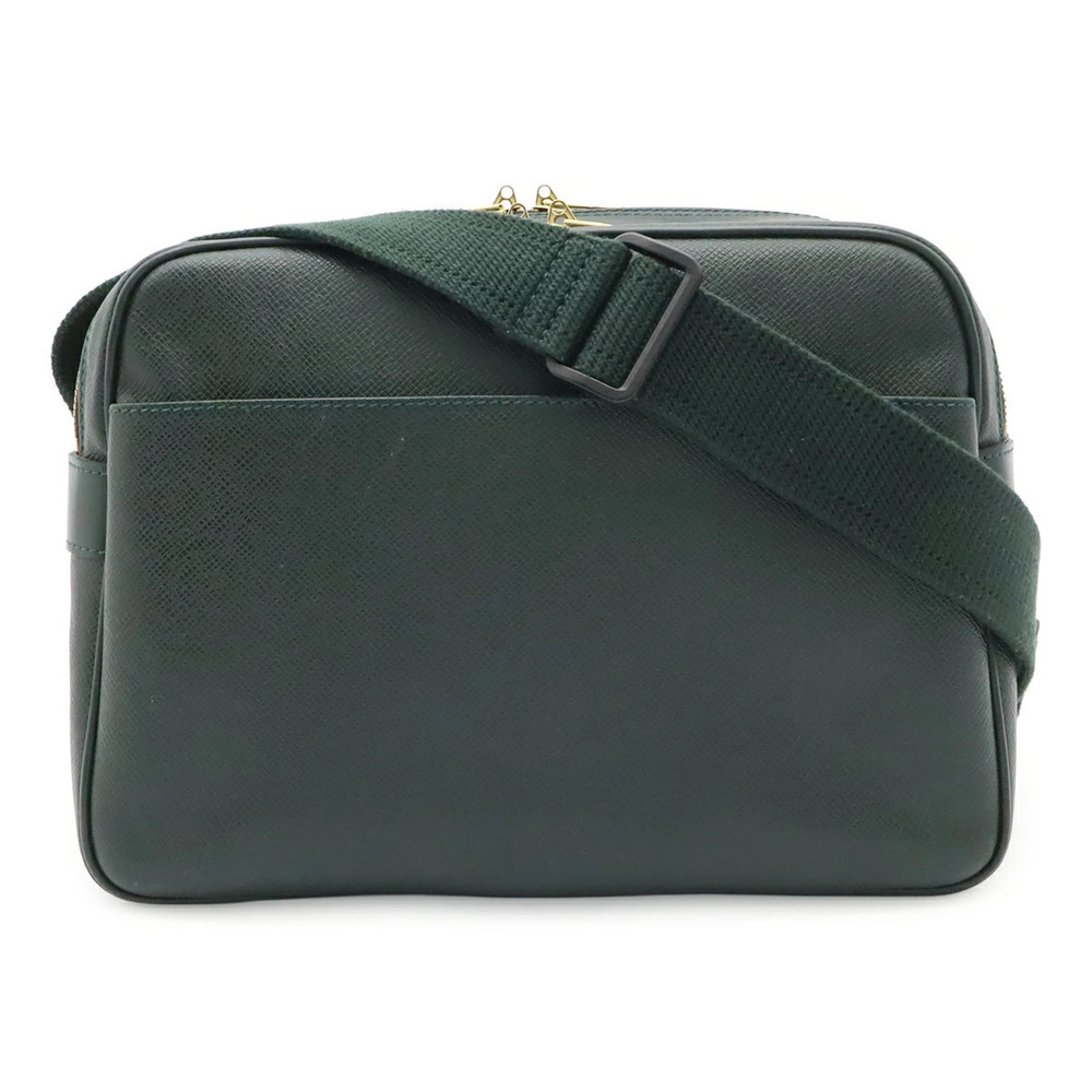 LOUIS VUITTON Taiga Reporter Crossbody Bag Leather Epicea Dark Green